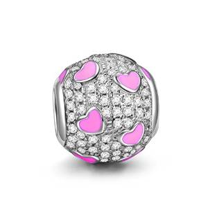 Pandora Pink Hearts Enamel Bead
