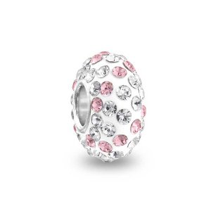 Pandora Pink and White Swarovski Crystal Charm