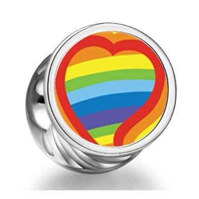 Pandora Rainbow Color Cylindrical Photo Charm