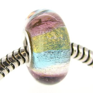 Pandora Rainbow Color Stripes Polymer Charm