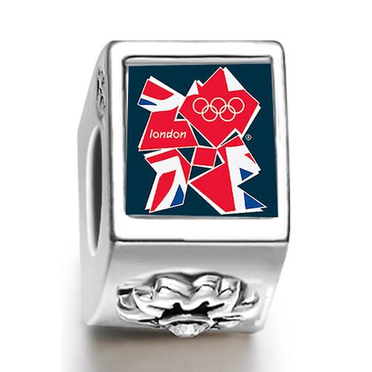 Pandora Red London 2012 Olympic Games Logo Heart Photo Charm