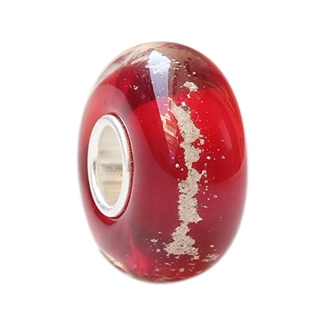 Pandora Red Murano Apple Lampwork Glass Charm