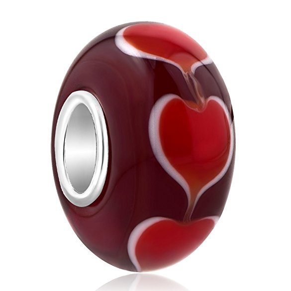 Pandora Red Vines Murano Glass Charm