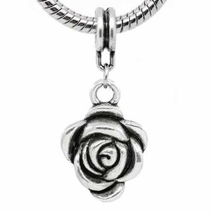 Pandora Rose Flower Dangle Charm