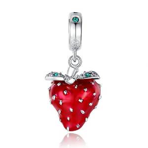 Pandora Ruby Red Swarovski Crystal Strawberry Charm