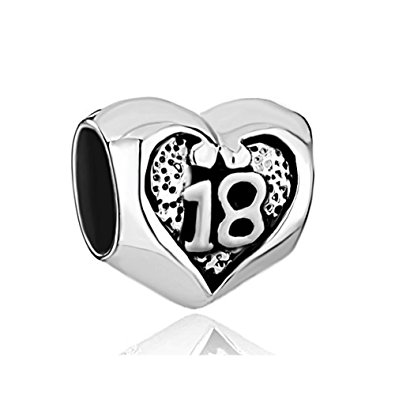 Pandora Silver 18th Birthday Heart Milestone Charm