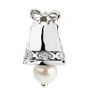 Pandora Silver Bell With Pearl Charm
