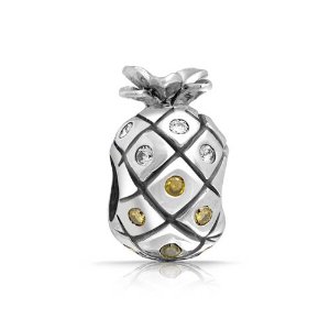 Pandora Silver Tone Pineapple Hospitality Spacer Charm