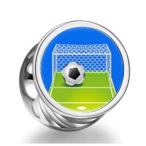 Pandora Soccer Ball in Goal Photo Charm