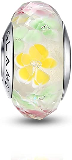 Pandora Spatter Art Glass Charm