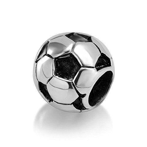 Pandora Sport Round Football Soccer Black And White Enamel Charm