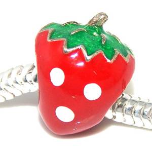 Pandora Sterling Silver Red Enameled Strawberry Charm