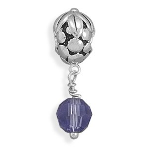 Pandora Story Slide On Grapes And Purple Faceted Glass Charm
