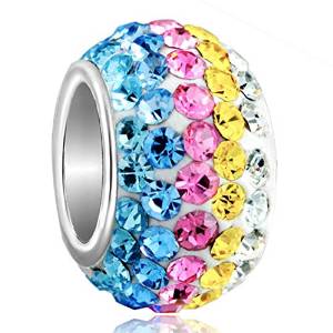 Pandora Swarovski Pink Blue Crystal Charm