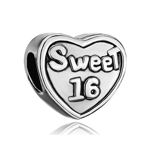 Pandora Sweet 16 Written on Heart Charm
