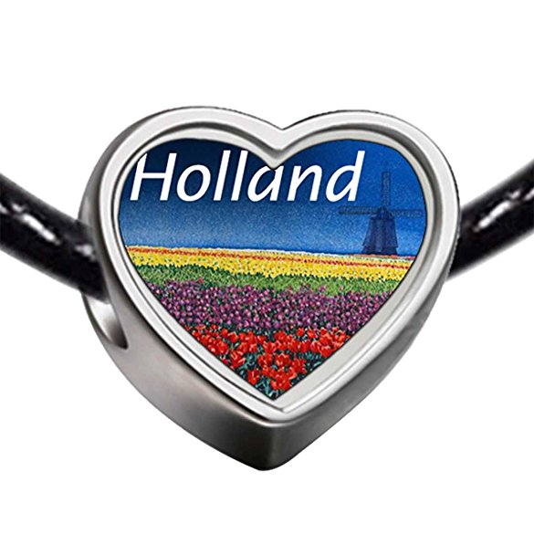 Pandora Travel Holland Photo Heart Bead