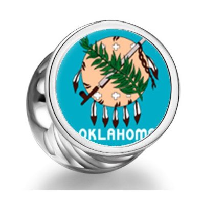 Pandora Travel Oklahoma Cylindrical Photo Charm