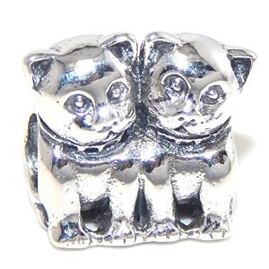 Pandora Two Cat Together Back Charm