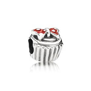 Pandora Two Tone Cupcake With Swarovski Crystal Sprinkles Silver And Gold Plated Pendant Charm