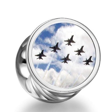 Pandora Veterans Air Force Army Plane Sky Photo I Love U Charm
