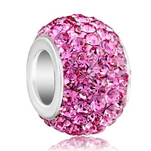 Pandora Victorian Design Pink Crystals Charm