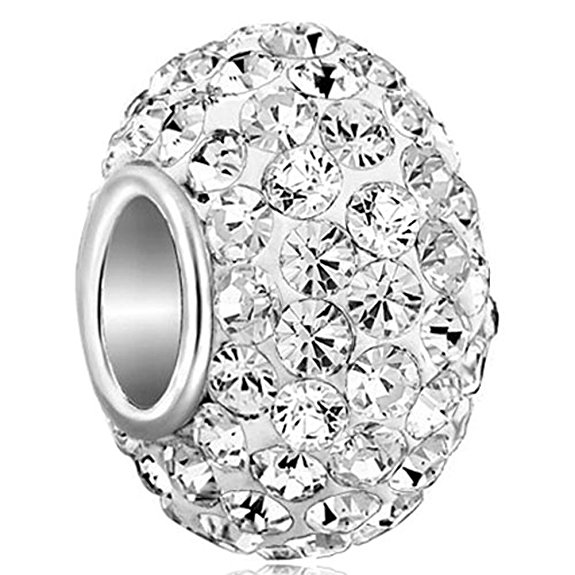 Pandora White Swarovski Crystal Charm Bead