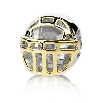 Pandora With 18k Yellow Gold Accent Sports Helmet Charm