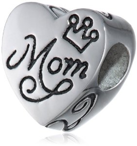 Pandora Word MOM Written on Heart Charm