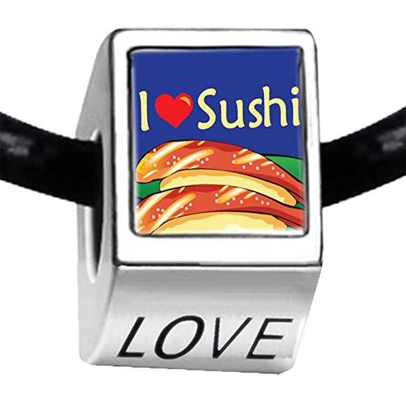 Pandora Words Sushi Rolls Photo Charm