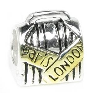 Paris London Suitcase Pandora Bead