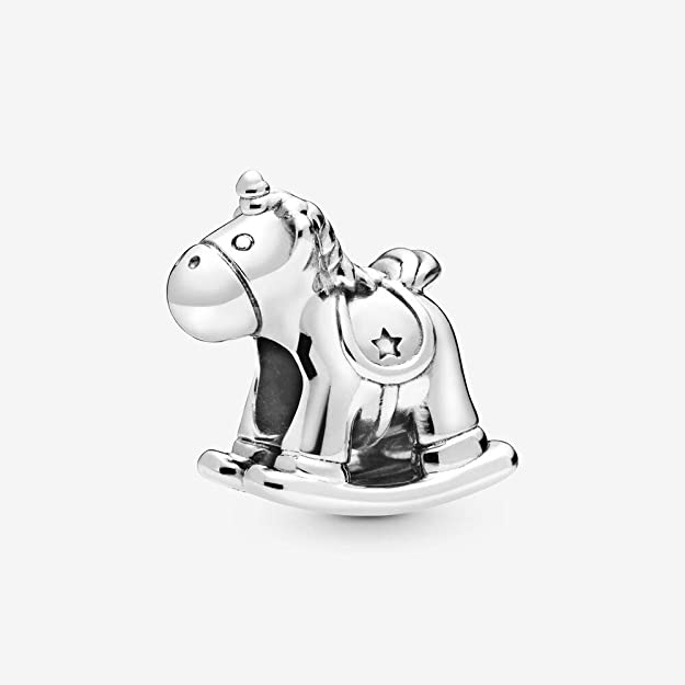 Rocking Horse Crystal Clip-On Charm