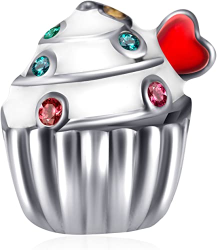 Silver Cupcake Pandora Bead