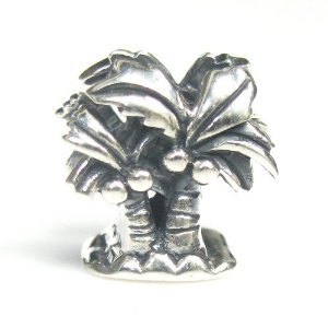 Silver Palm Tree Pandora Bead