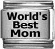 Worlds Best Mom Italian Charm