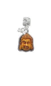 Pandora Buddha Head in Bambo Frame Topaz Crystal Charm
