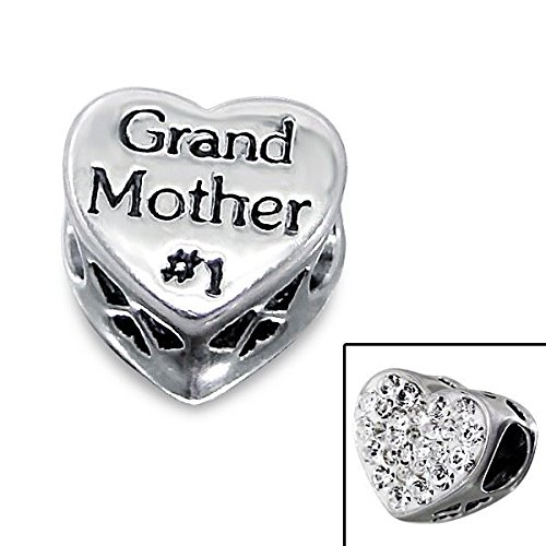 Pandora Number One Grandmother Heart Charm